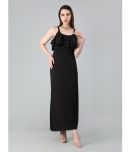 DRAPE AND DAZZLE Rayon Solid Full Length Women's A-line Dress - Black ( Pack of 1 )