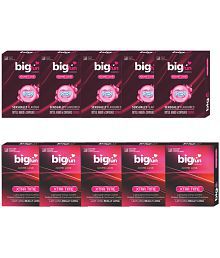BIGFUN Lubricated Dotted Condom 3pcs Each (Xtra Time &amp; Bubblegum) Condom (Set of 10, 30 Sheets)