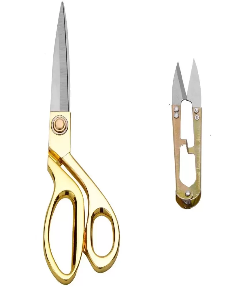 Stainless Steel Scissors Gold Scissor Professional Heavy Duty Sharp  Scissors 10.5 Scissors All Purpose Fabric Scissors Professional Sharp  Scissors