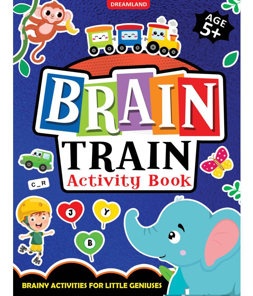     			Brain Train Activity Book for Kids Age 5+ - With Colouring Pages, Mazes, Puzzles and Word searches Activities