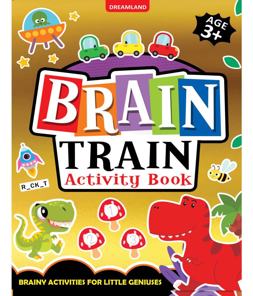     			Brain Train Activity Book for Kids Age 3+ - With Colouring Pages, Mazes, Puzzles and Word searches Activities