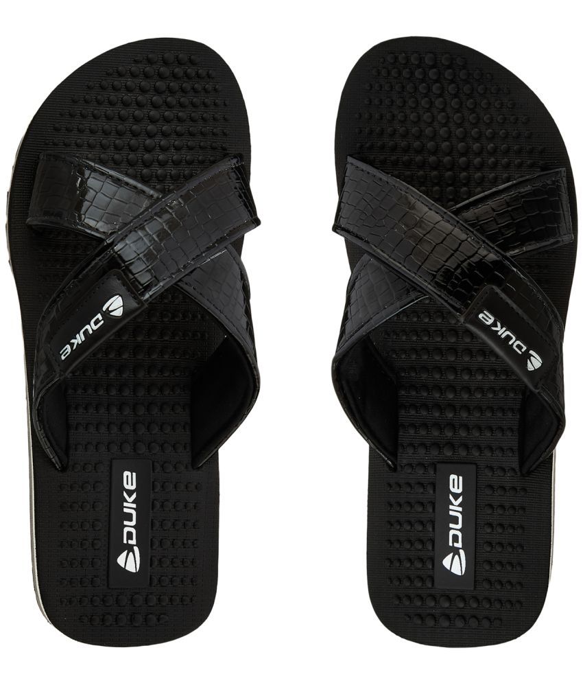     			Duke - Black Men's Massage Flip Flop