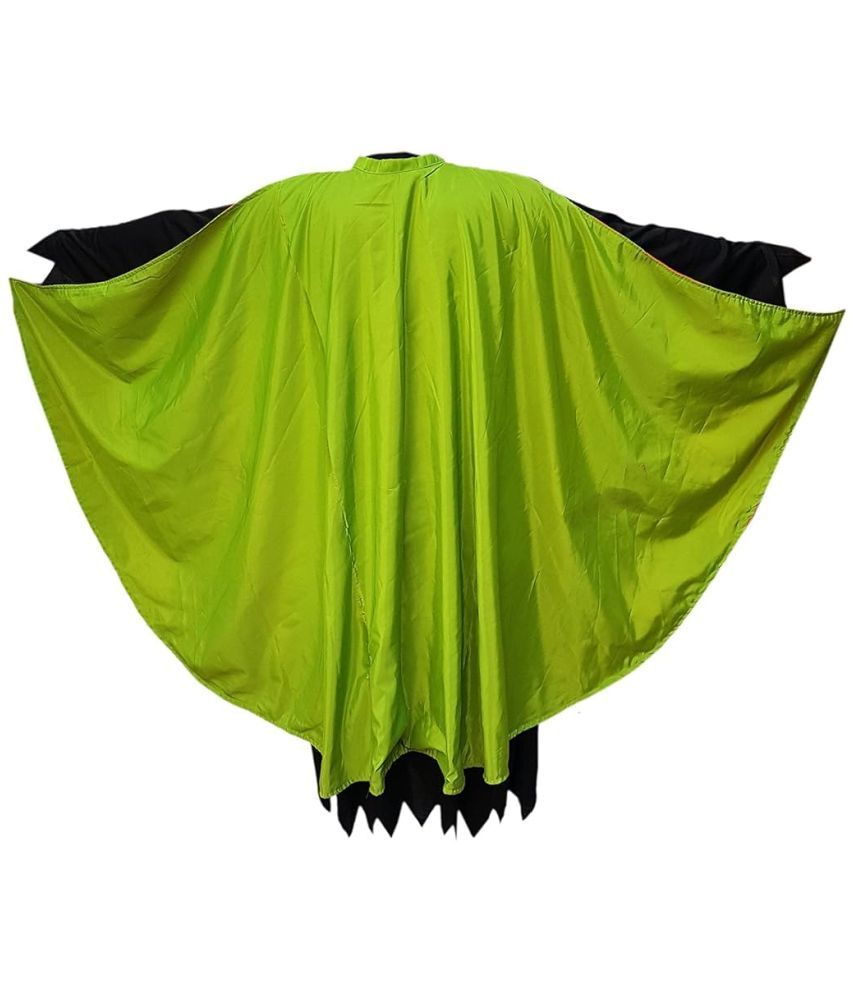     			Kaku Fancy Dresses Green Orange Reversible Halloween Robe/Cape/Cloak -Green, Fullsize, For Unisex