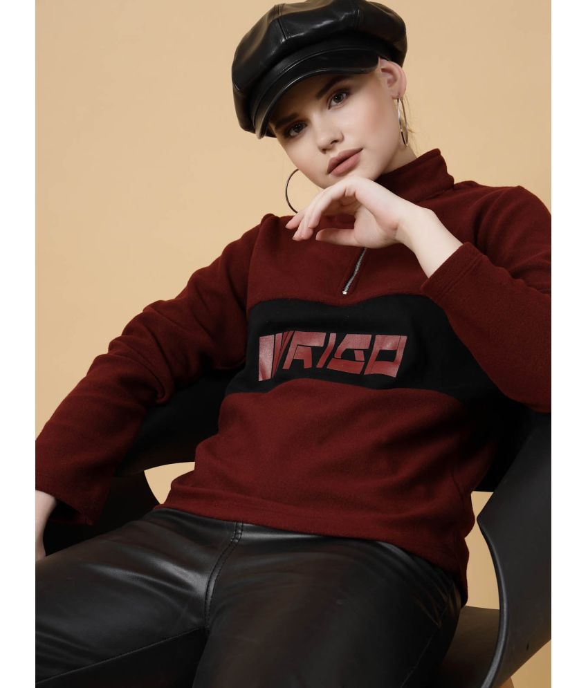     			Rigo Fleece Women's Non Hooded Sweatshirt ( Maroon )