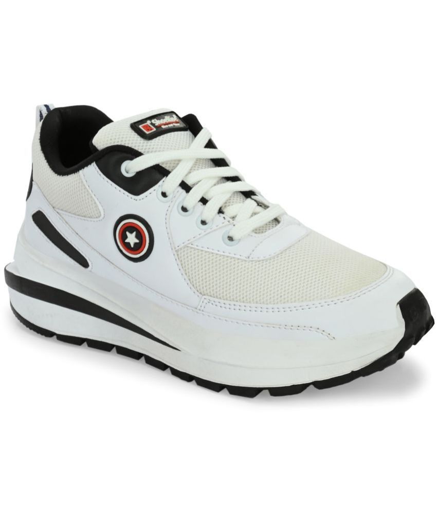     			ShoeRise White Sports Shoes White Men's Lifestyle