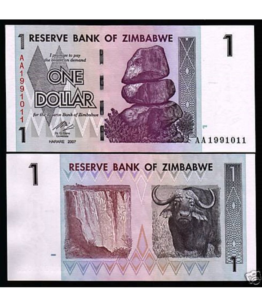     			Zimbabwe One Dollar Top Grade Gem UNC
