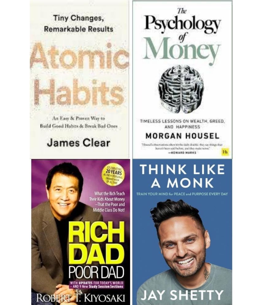     			Atomic Habits + The Psychology of Money + Rich Dad Poor Dad + Think Like A Monk