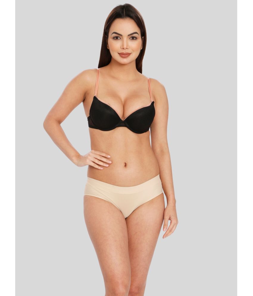     			ILRASO - Beige Spandex Women's Padded Brief ( Pack of 1 )