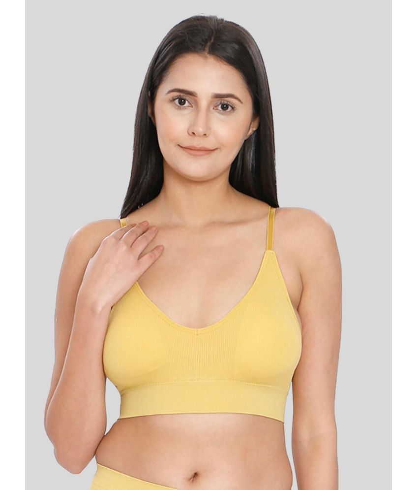     			ILRASO - Yellow Cotton Blend Removable Padding Women's Everyday Bra ( Pack of 1 )