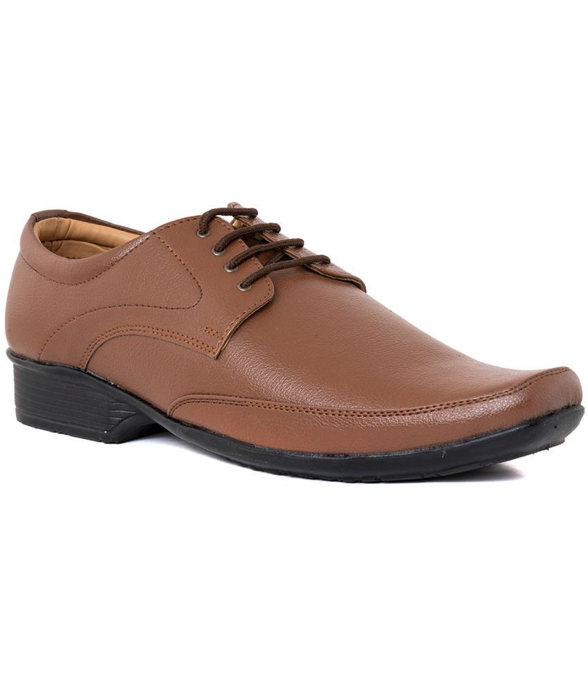     			KHADIM - Brown Men's Derby Formal Shoes