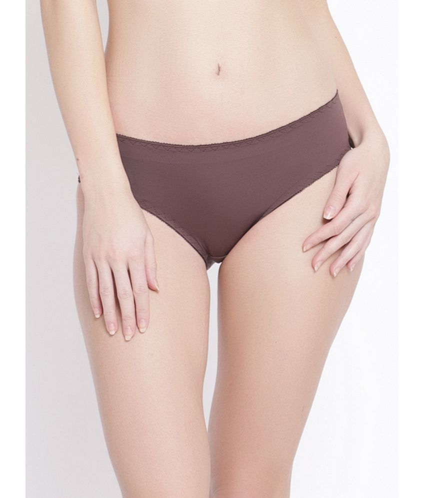    			PrettyCat - Brown Polyester Solid Women's Bikini ( Pack of 1 )
