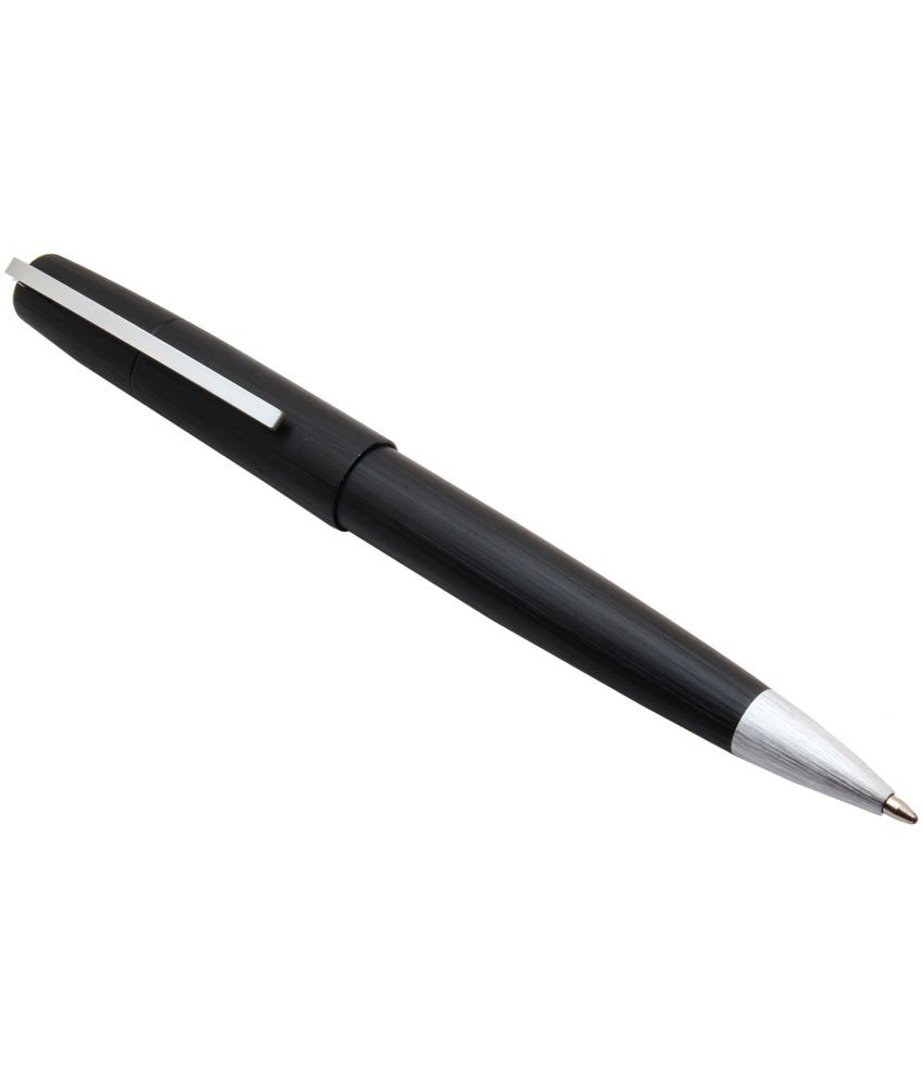     			Srpc Epic Charcoal Matte Black Metal Body Retractable Ballpoint Pen With Chrome Trims Blue Refill