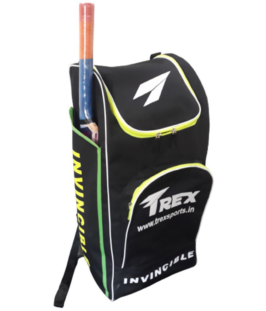     			Trex Invincible Multi Compartment Duffle Cricket Kit Bag  (Black_Green, Kit Bag)