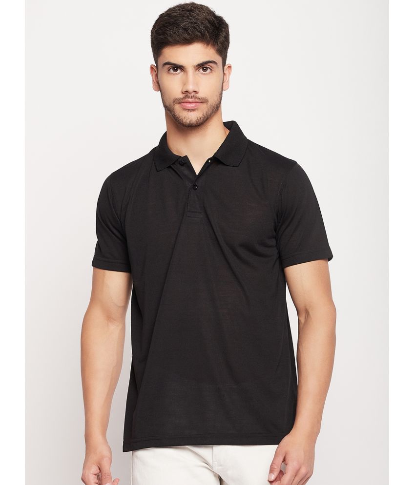     			UBX Cotton Regular Fit Solid Half Sleeves Men's Polo T Shirt - Black ( Pack of 1 )