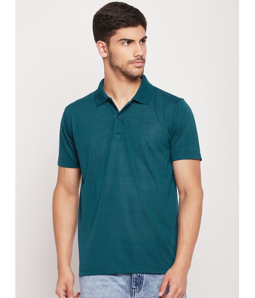     			UBX Cotton Regular Fit Solid Half Sleeves Men's Polo T Shirt - Teal Blue ( Pack of 1 )