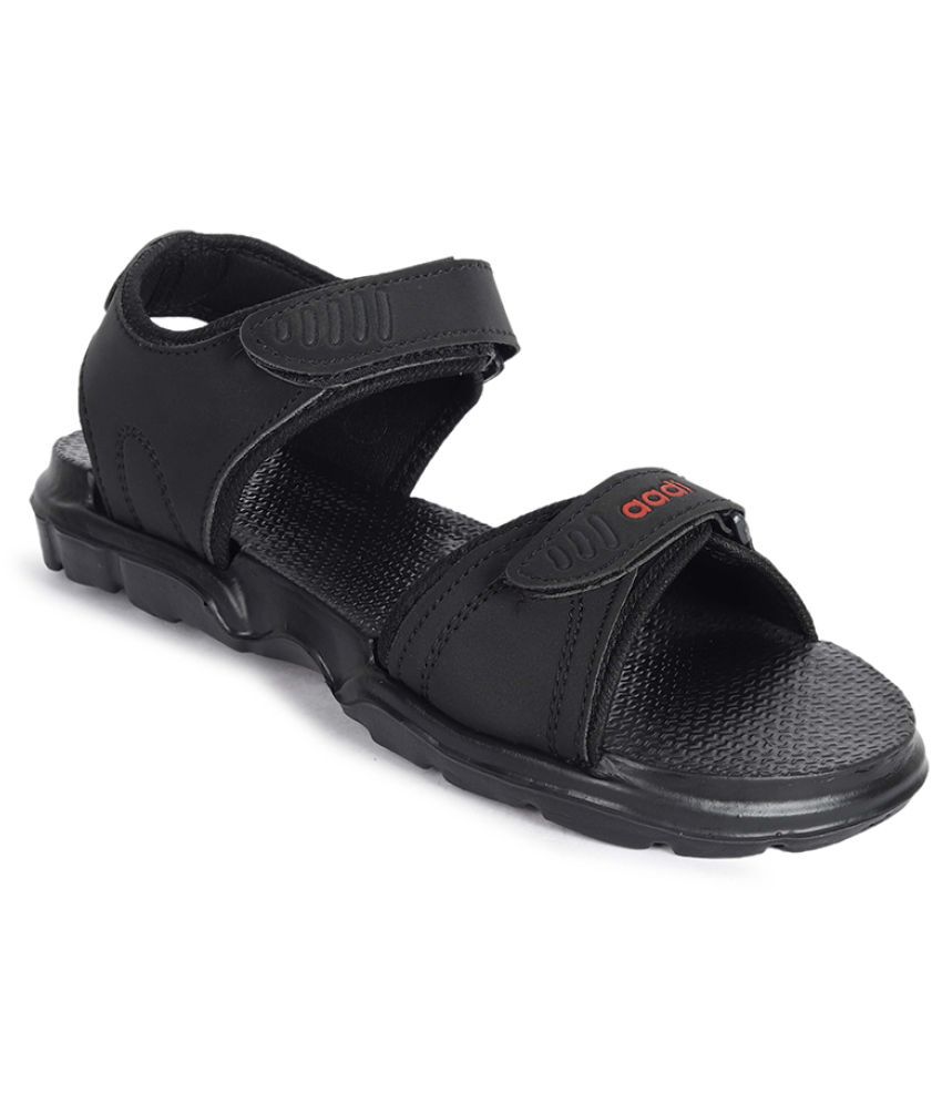     			Aadi - Black Men's Floater Sandals