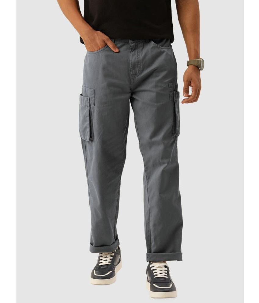     			Bene Kleed Regular Flat Men's Cargos - Dark Grey ( Pack of 1 )