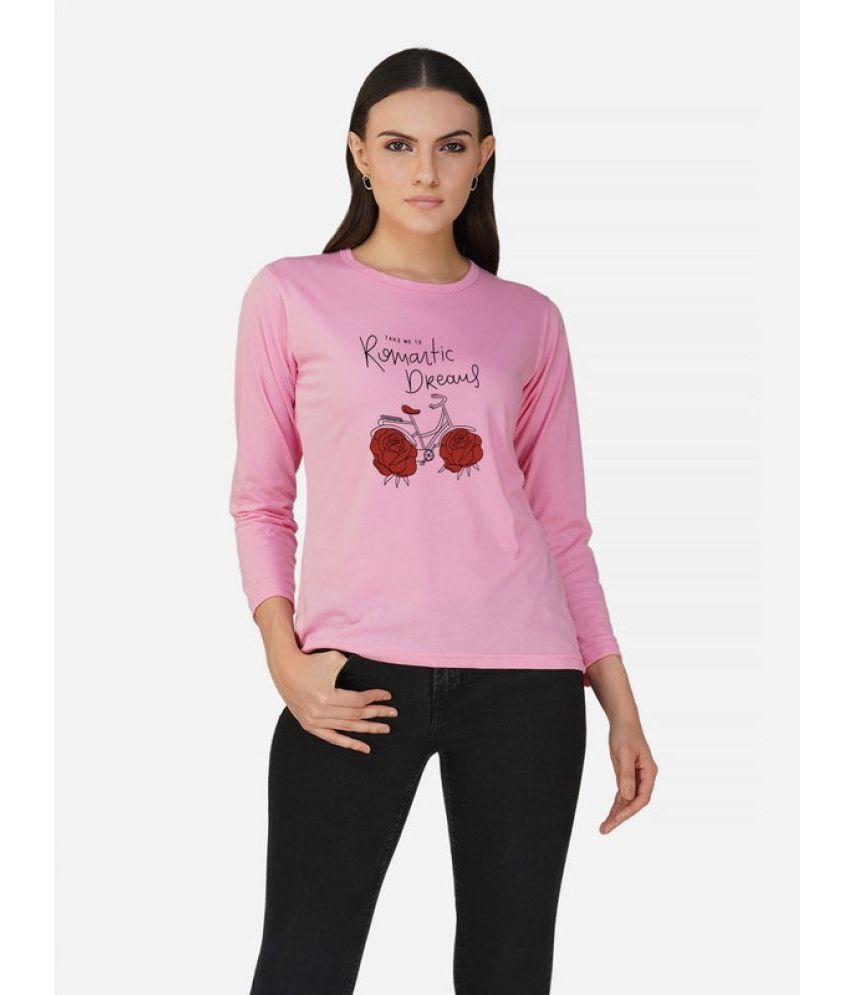     			CHOZI - Pink Cotton Regular Fit Women's T-Shirt ( Pack of 1 )