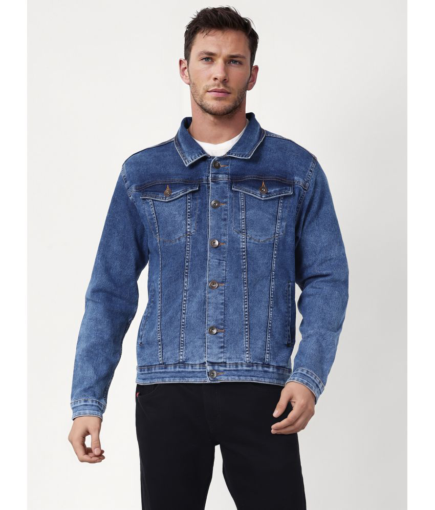     			UrbanMark Cotton Blend Men's Denim Jacket - Blue ( Pack of 1 )