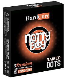 NottyBoy Raised Dots Condoms for Men - 3 Units