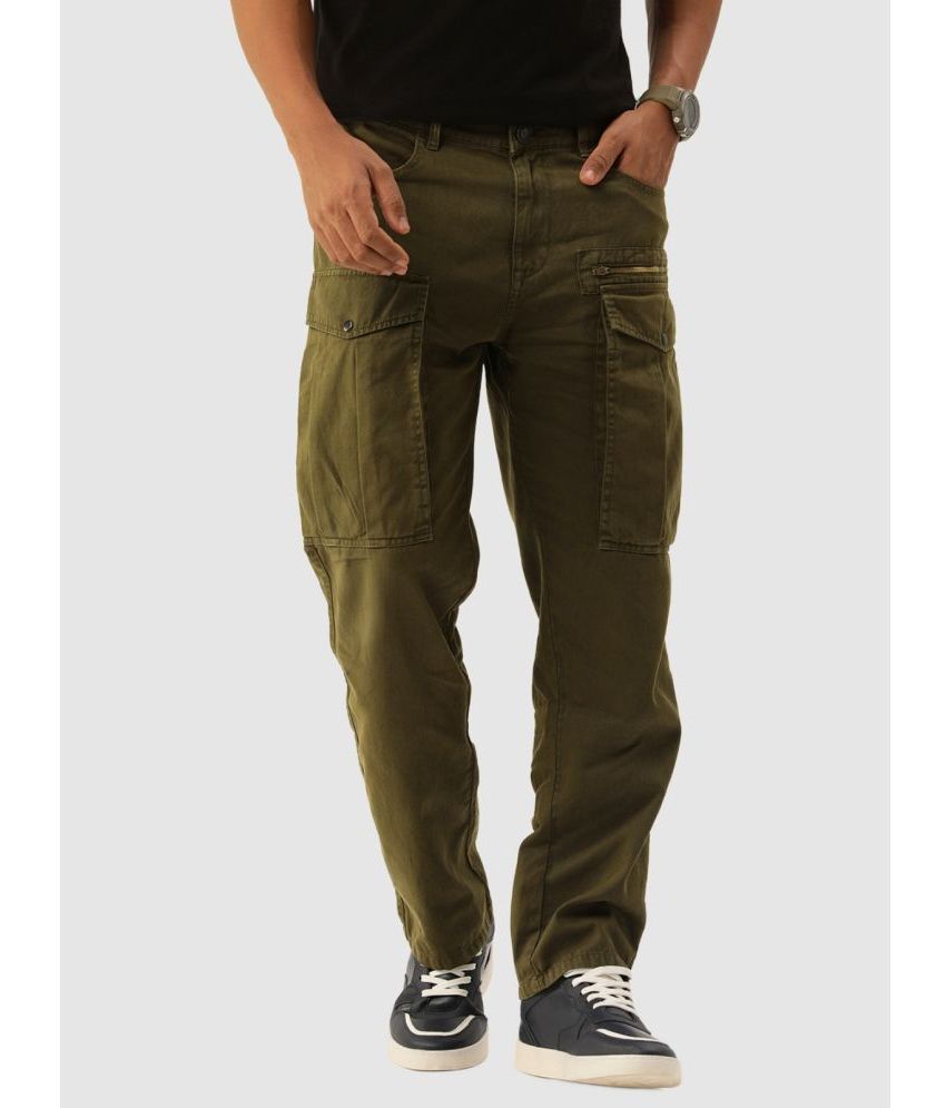     			Bene Kleed Loose Flat Men's Cargos - Green ( Pack of 1 )