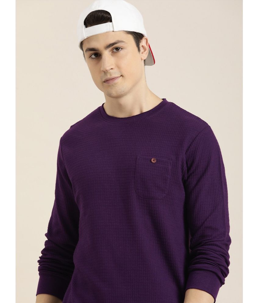     			Dillinger Cotton Regular Fit Solid Full Sleeves Men's T-Shirt - Purple ( Pack of 1 )