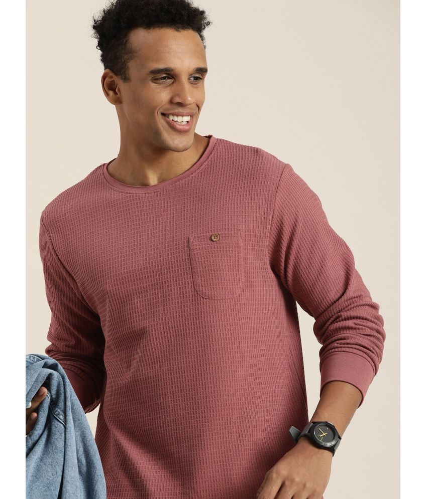     			Dillinger Cotton Regular Fit Solid Full Sleeves Men's T-Shirt - Pink ( Pack of 1 )