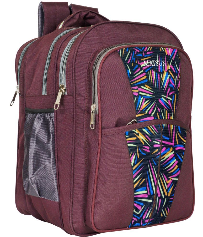     			Matsun - Purple Polyester Backpack ( 45 Ltrs )