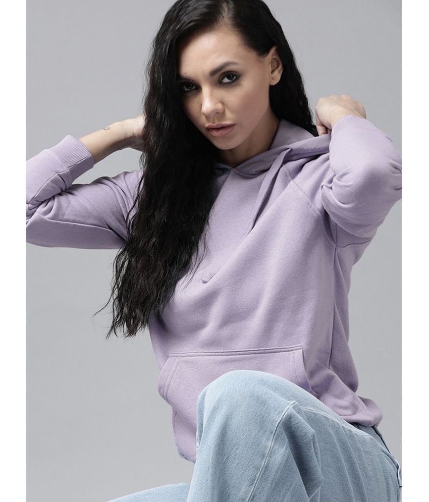     			NAKED SLEEVE Fleece Women's Hooded Sweatshirt ( Purple )