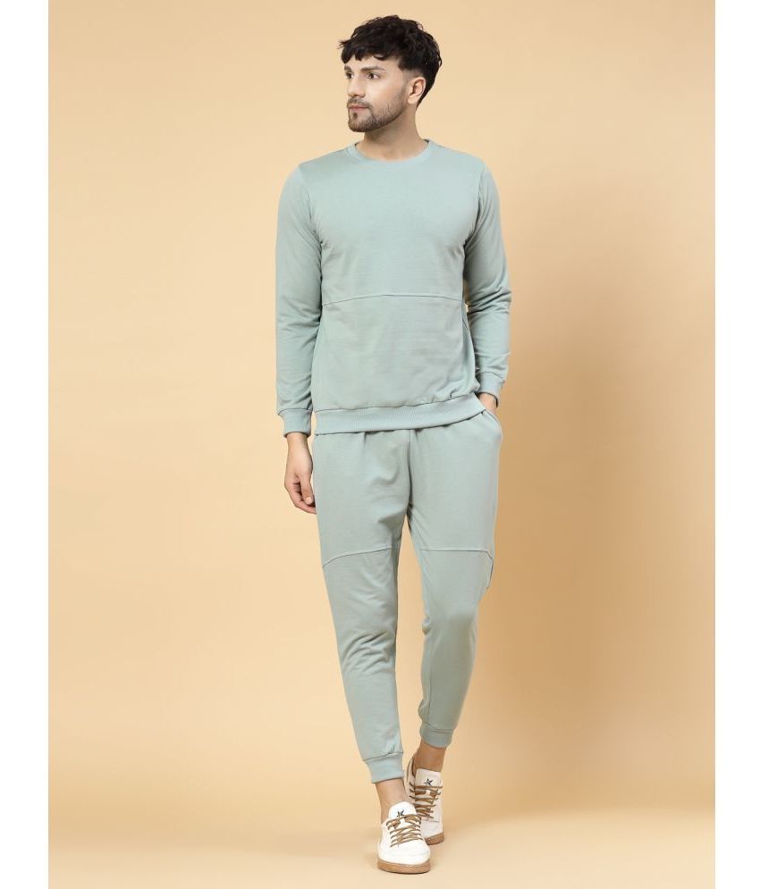     			Rigo - Mint Green Cotton Regular Fit Men's Tracksuit ( Pack of 1 )