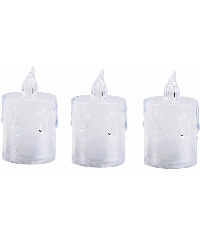     			TINUMS - Off White LED Tea Light Candle 8 cm ( Pack of 3 )