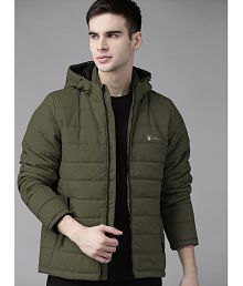 MXN Polyester Men's Quilted &amp; Bomber Jacket - Olive ( Pack of 1 )