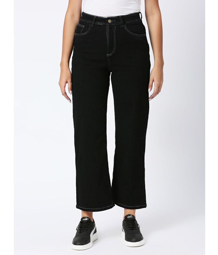     			CEFALU - Black Denim Straight Fit Women's Jeans ( Pack of 1 )