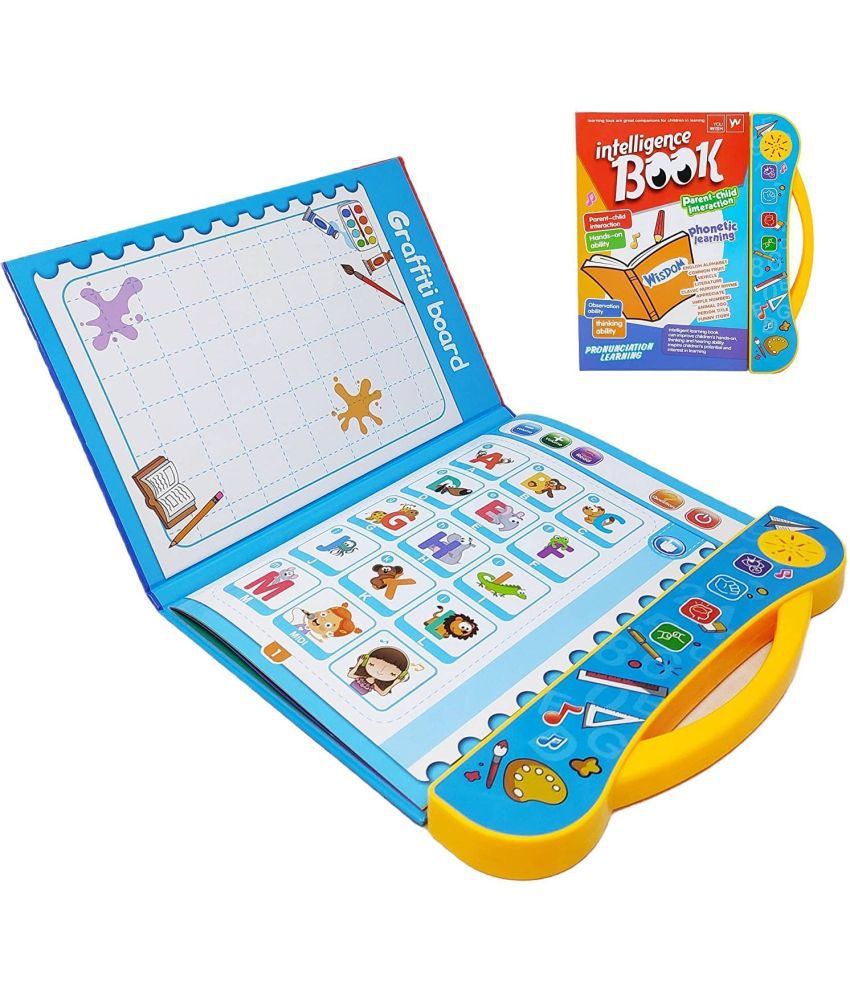     			Fun Activities Learning Book, Electronic Intelligent Book with All Learning Materials with Clear Voice with Touch Sensors for Kids | Multi Color and Eraser