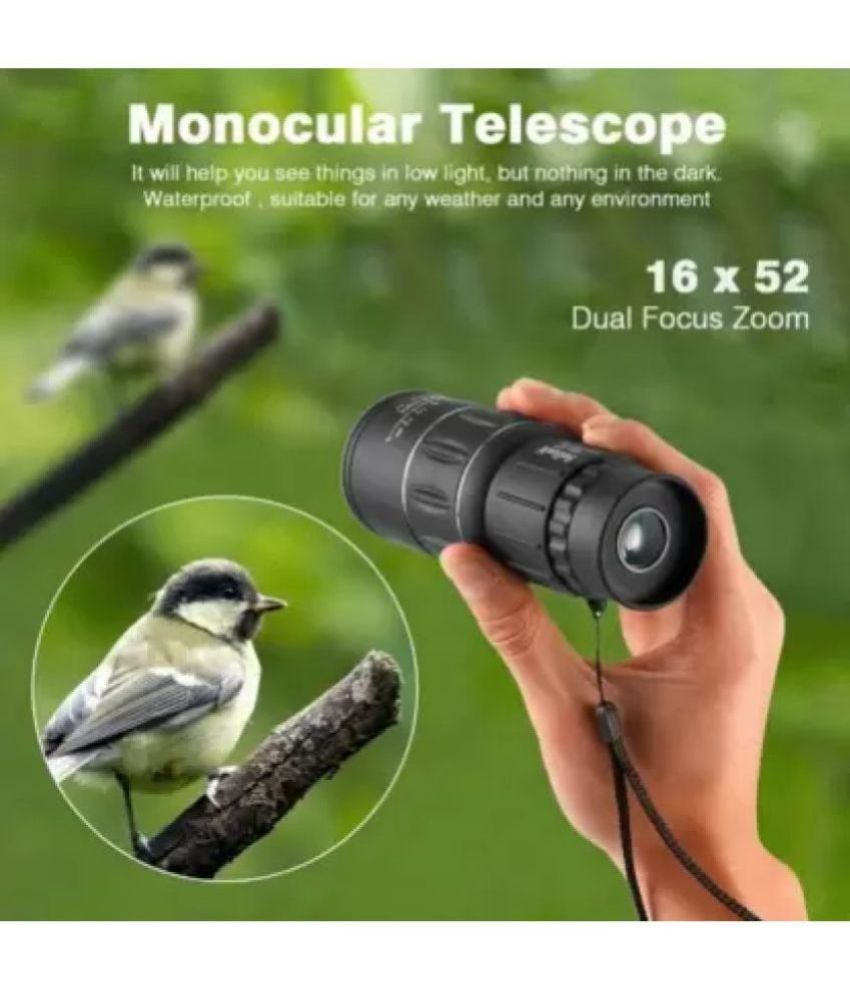     			JGG 16x52 Monocular Dual Focus Optics Zoom Telescope for Birds