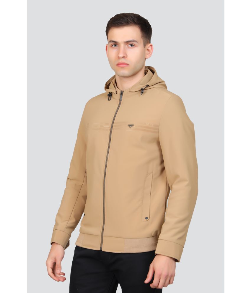     			Young Club Classic Polyester Men's Casual Jacket - Khaki ( Pack of 1 )