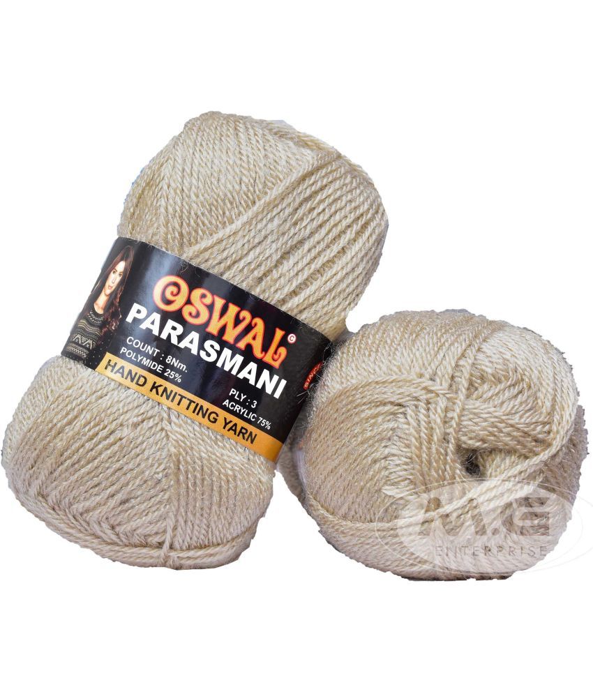     			3 Ply Knitting Yarn Wool, Ligh Skin 300 gm Best Used with Knitting Needles, Crochet Needles Wool Yarn for Knitting. By Oswal-Y