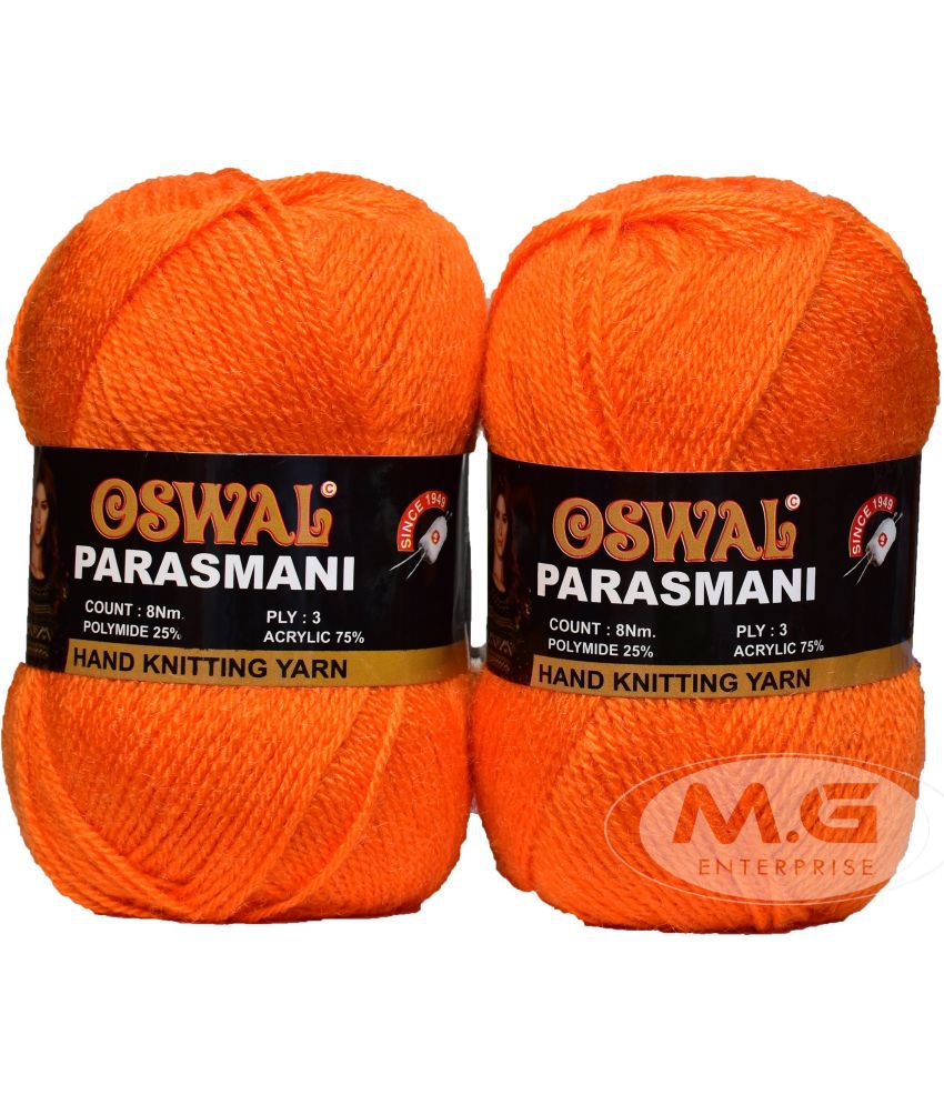     			3 Ply Knitting  Yarn Wool,  Orange 400 gm  Best Used with Knitting Needles, Crochet Needles  Wool Yarn for Knitting. By  SM-V SM-W SM-XB