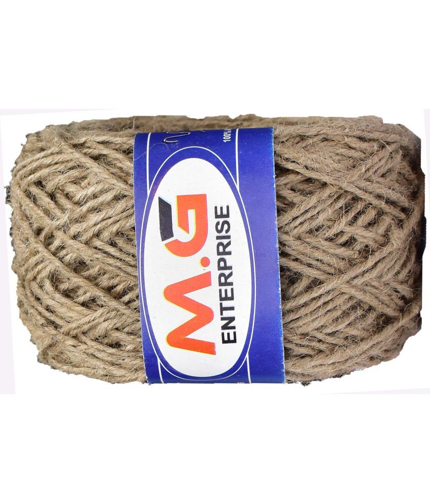     			3 Ply/Twisted Macrame Jute Cord/Dori Thread  Natural 100 mtr- Art-AJBA