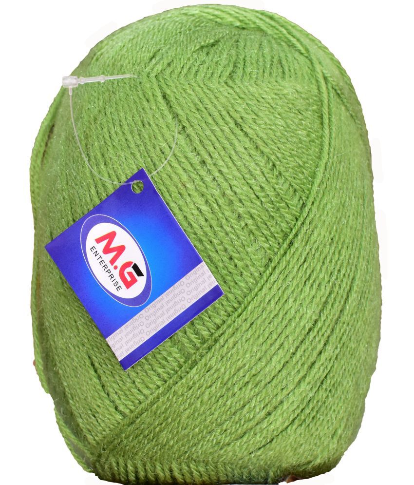     			Bigboss Apple Green (200 gm)  Wool Ball Hand knitting wool / Art Craft soft fingering crochet hook yarn, needle knitting yarn thread dyed
