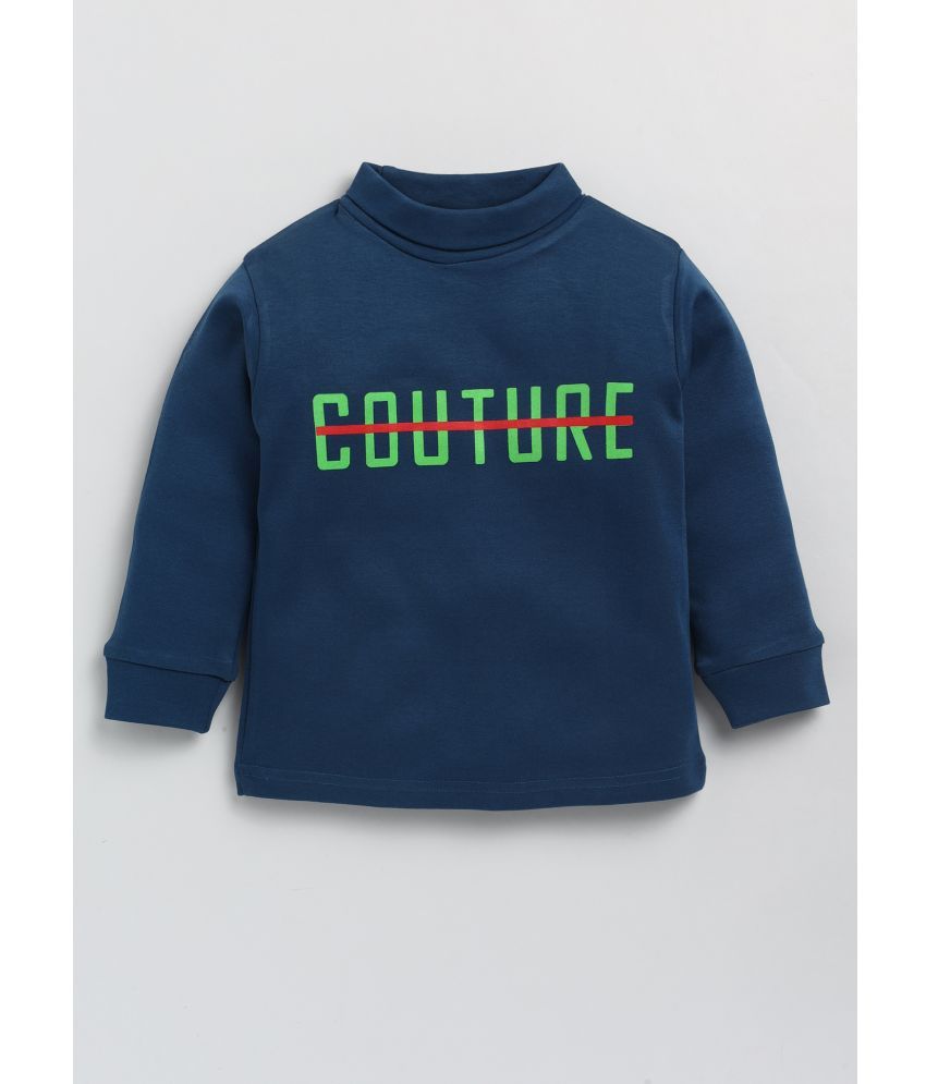     			CUTOPIES Pecock Blue Cotton Blend Boys Sweatshirt ( Pack of 1 )