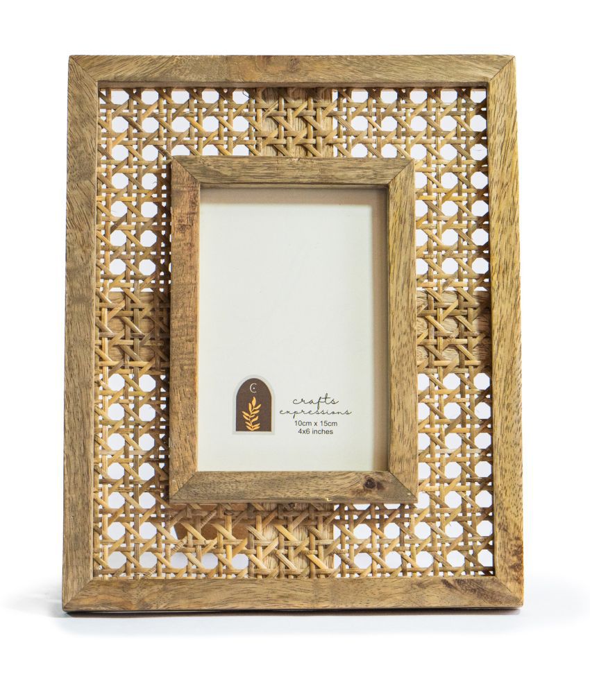     			Crafts Expressions Wood TableTop Brown Single Photo Frame - Pack of 1