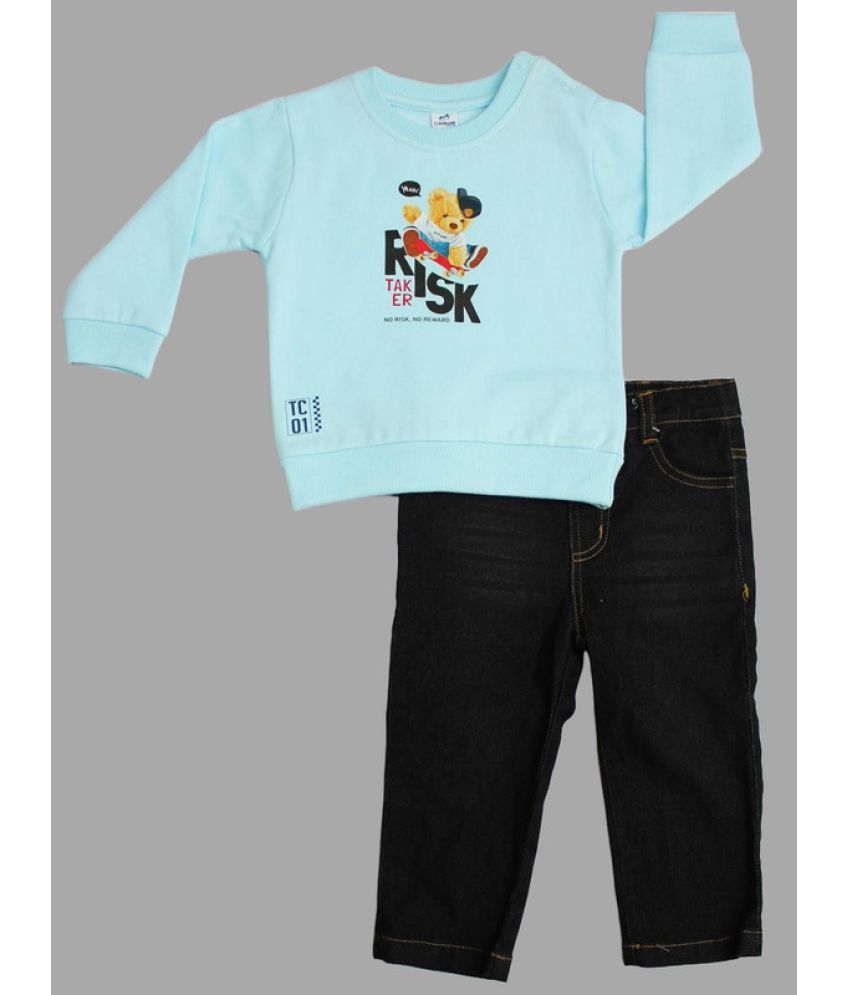     			Dollar Multi Cotton Blend Baby Boy T-Shirt & Trouser ( Pack of 1 )