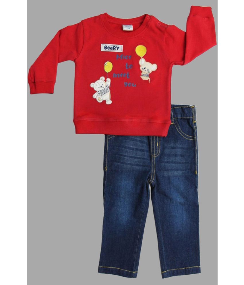     			Dollar Pack of 1 Boys Cotton Blend T-Shirt & Jeans ( Multicolor )