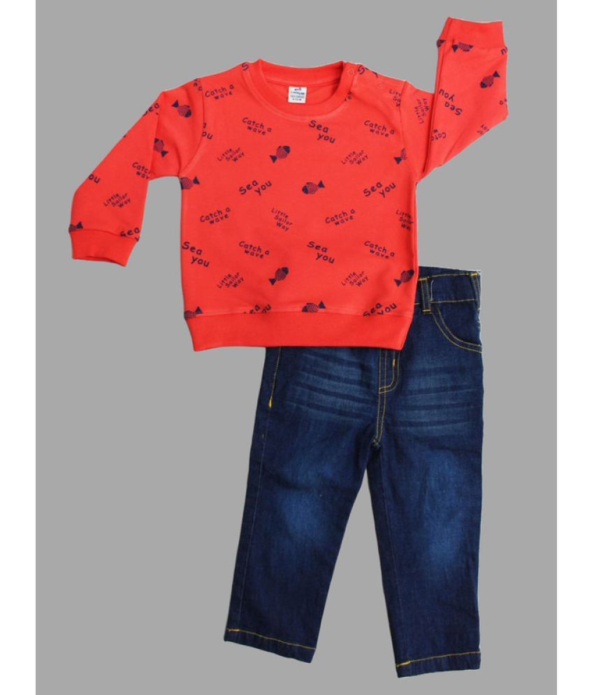     			Dollar Multicolor Cotton Blend Boys T-Shirt & Jeans ( Pack of 1 )