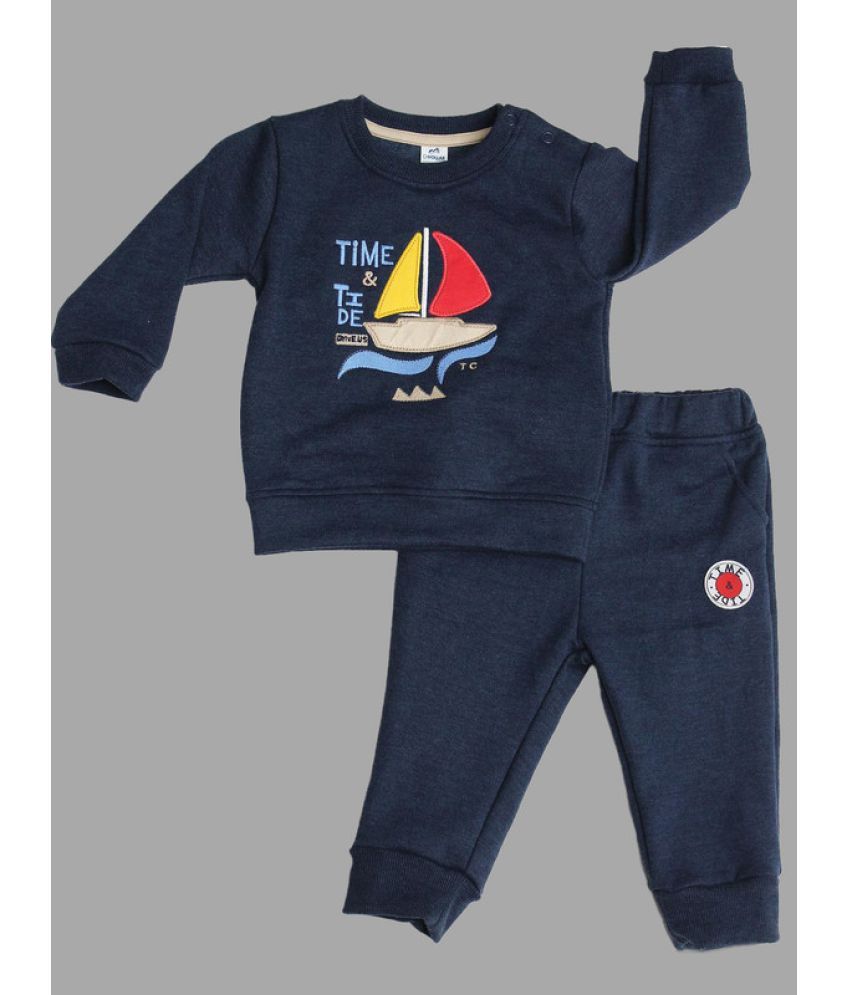     			Dollar Pack of 1 Baby Boys Cotton Blend T-Shirt & Trouser ( Navy )