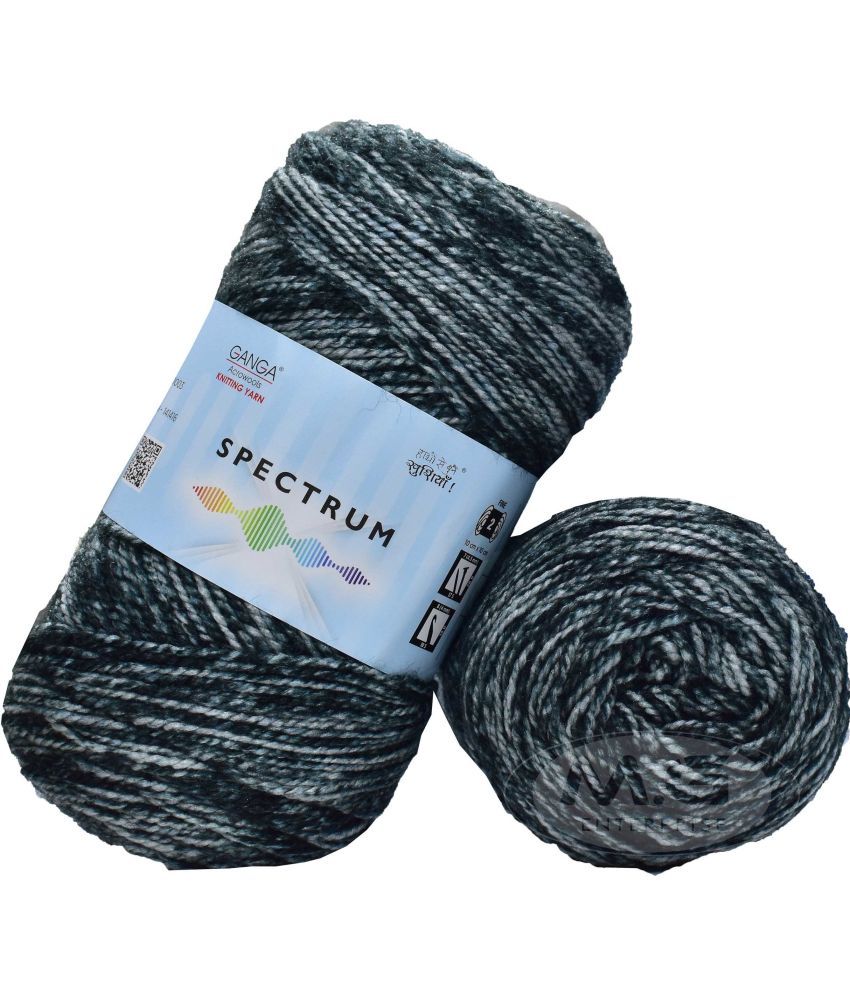     			Ganga Spectrum M_G Carbon morphankhi (300 gm)  Wool Ball Hand knitting wool