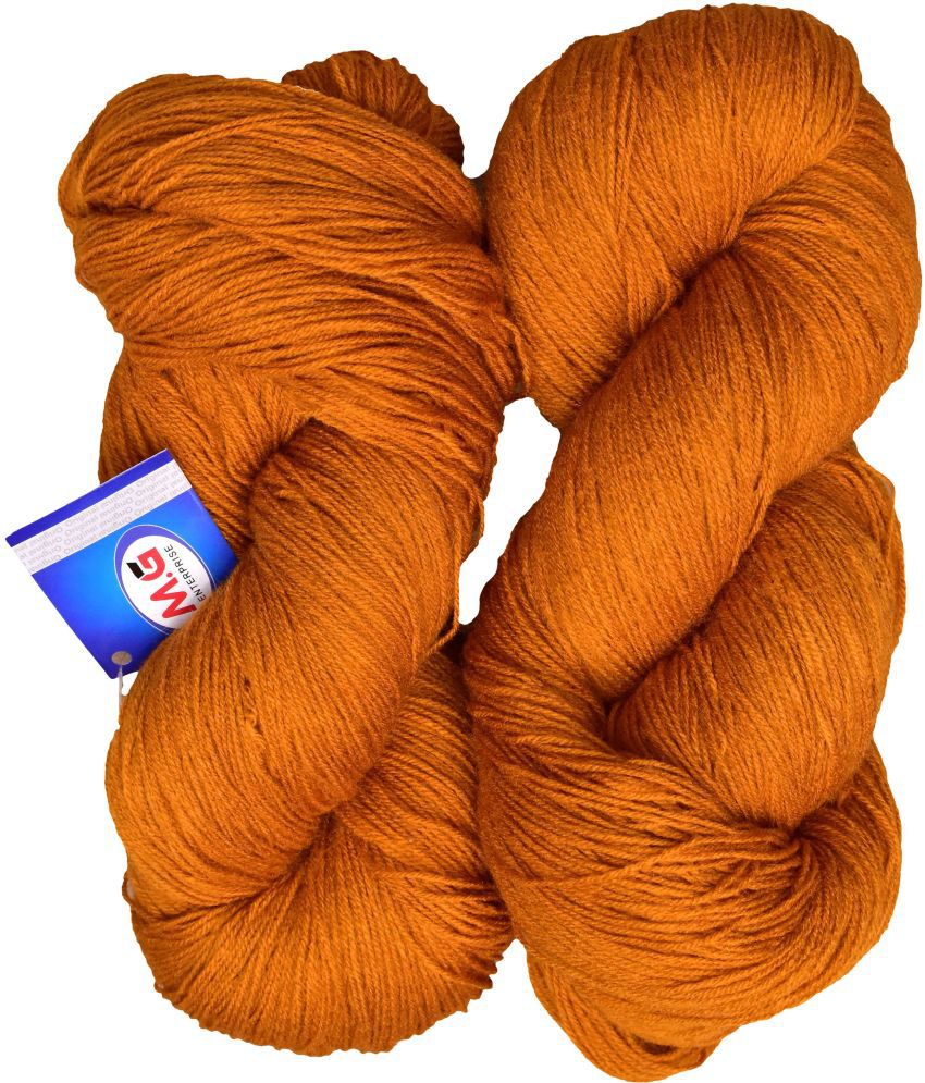     			Knitting Yarn 3 ply Wool, Mustard 200 gm  Best Used with Knitting Needles, Crochet Needles Wool Yarn for Knitting.