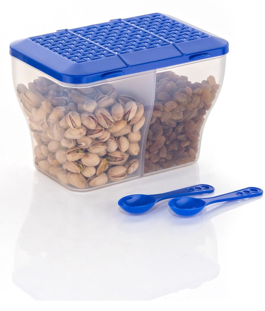     			MAGICSPOON Dry Fruit Container Plastic Blue Multi-Purpose Container ( Set of 1 )