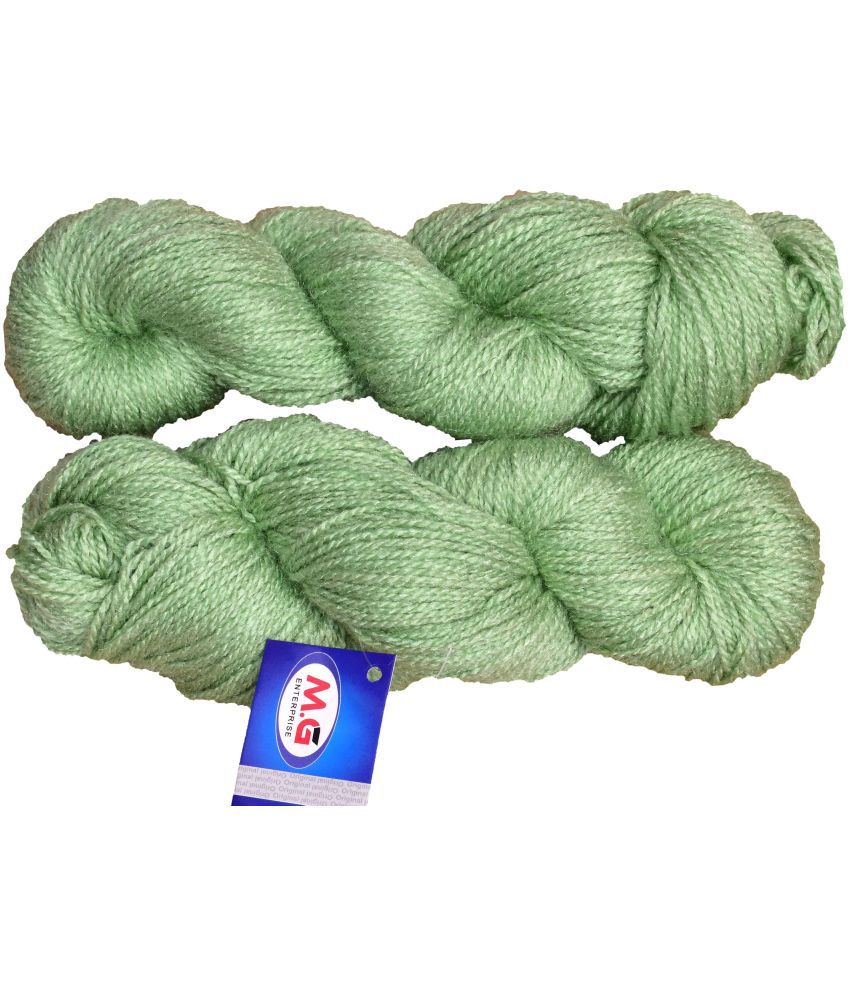     			Popeye Apple Green (200 gm)  Wool Hank Hand knitting wool / Art Craft soft fingering crochet hook yarn, needle knitting yarn thread dye  K
